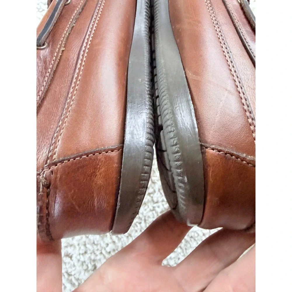 G.H. Bass Boat Shoes Mens 10.5 Brown Leather Tassel Kiltie Loafers Moccasin